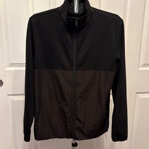 Theory Two-Tone Black and Brown Windbreaker
